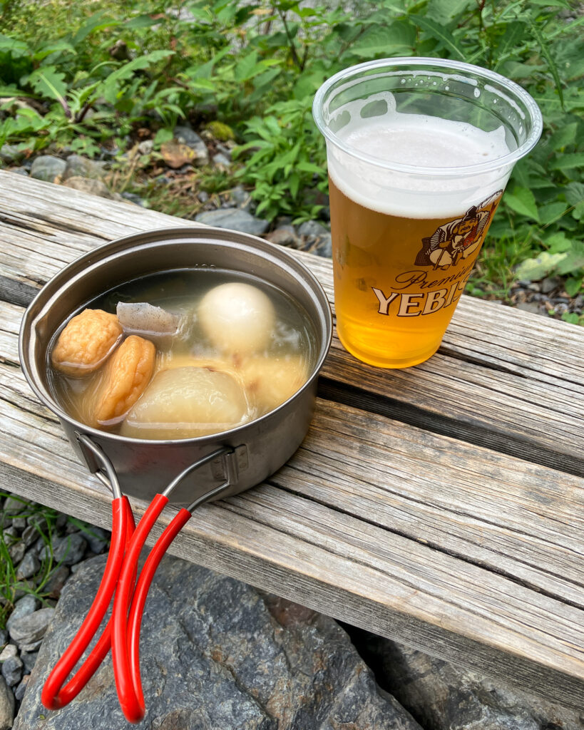 長衛小屋のおでんと生ビール